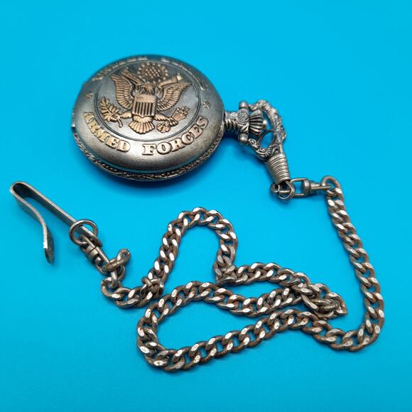 Vintage Armed Forces Concepts Pocket Watch Fob, Needs Battery - Picture 3 of 8